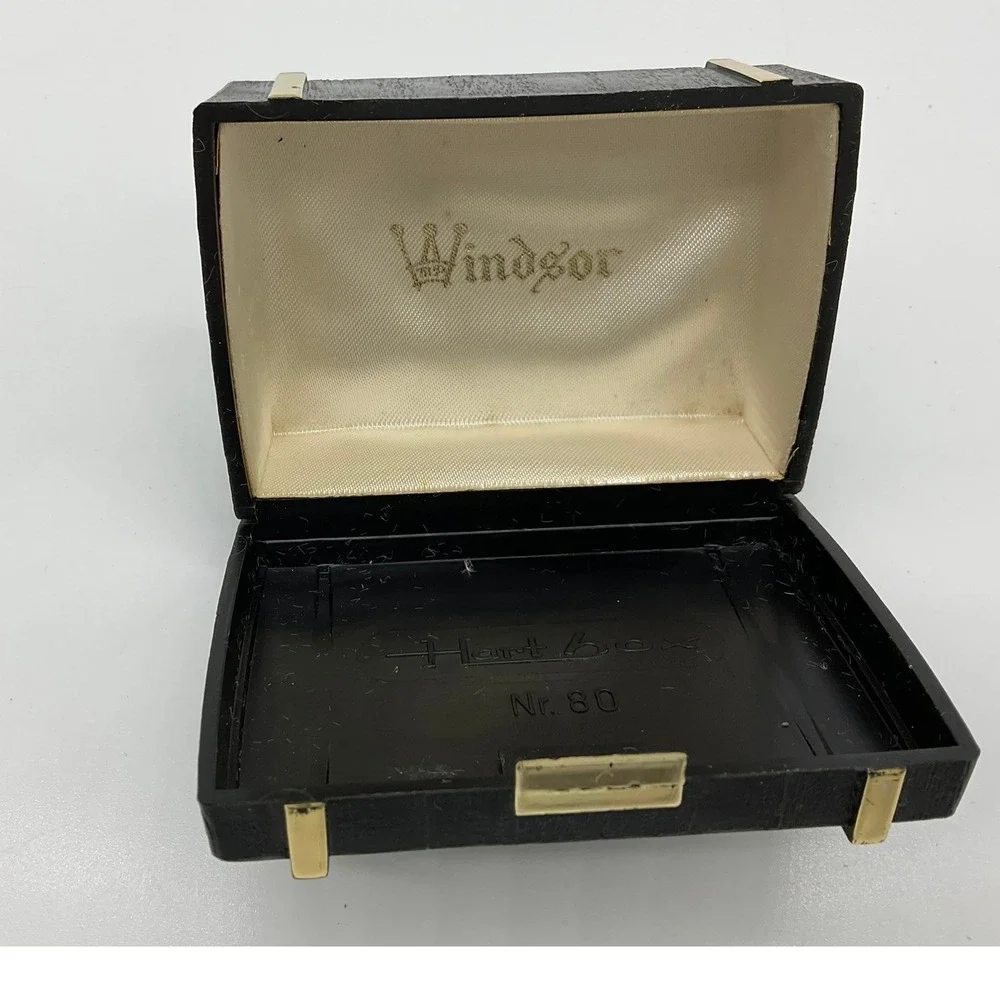 VTG Windsor Bermuda Map Cufflinks Mens Blue Gold Enamel Travel Souvenir Gift Box